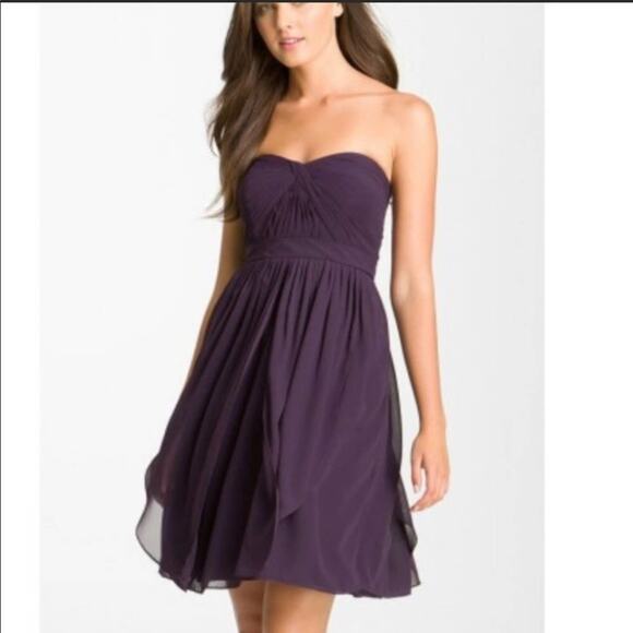 Jenny Yoo Keira Convertible Strapless Chiffon Dress - Picture 1 of 11